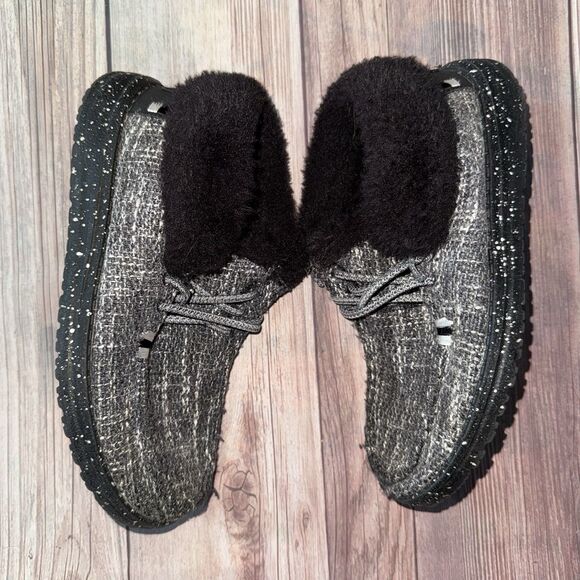 Girls Britt Youth Boho Hey Dude Cookies And Cream Ankle Boots Size 3 - Picture 4 of 7